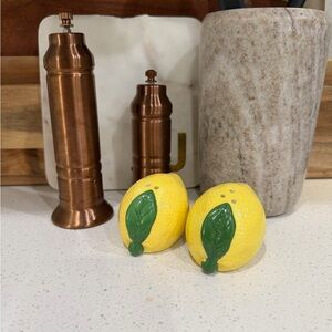 Lemon Shaped Salt and Pepper Shakers